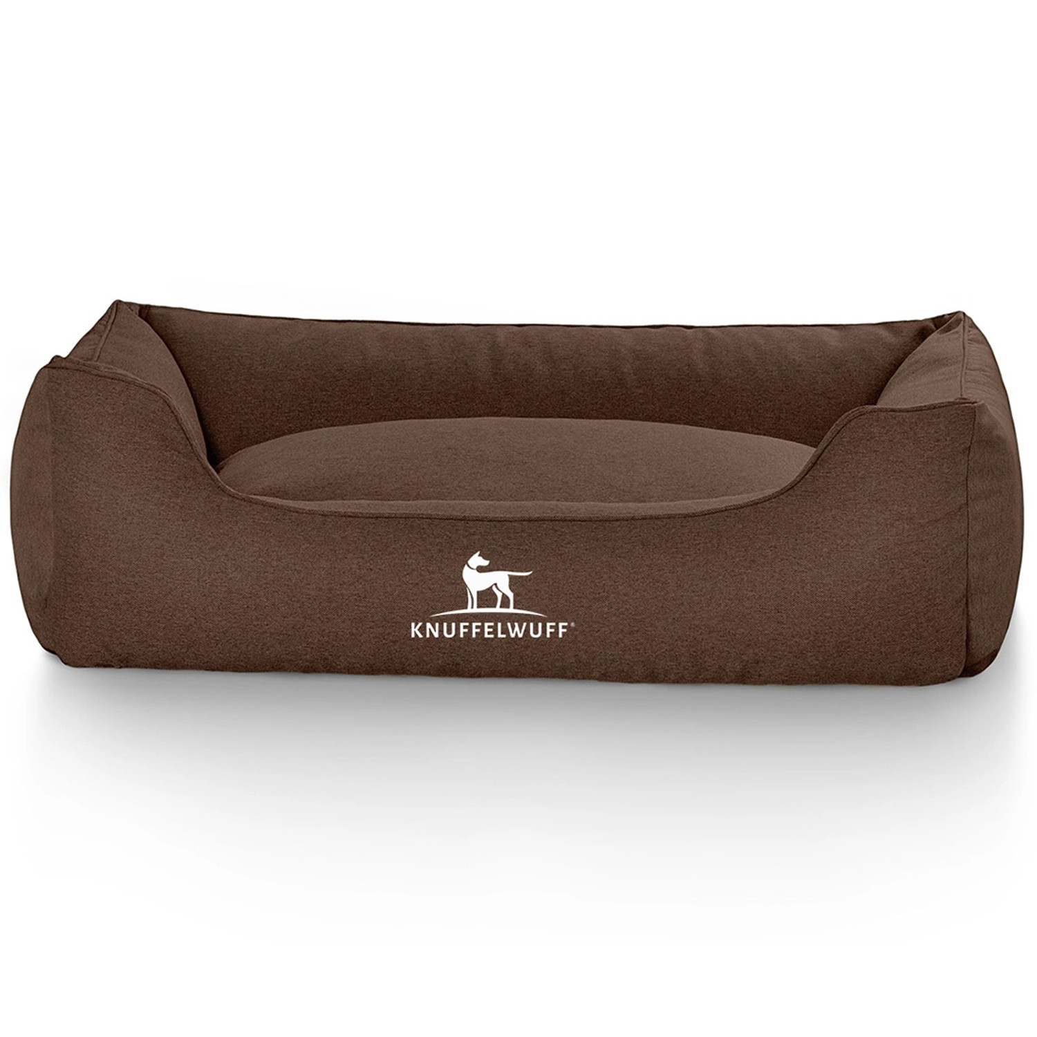 Knuffelwuff Hundebett Crispino Velours M-L 85 x 63cm Braun günstig online kaufen