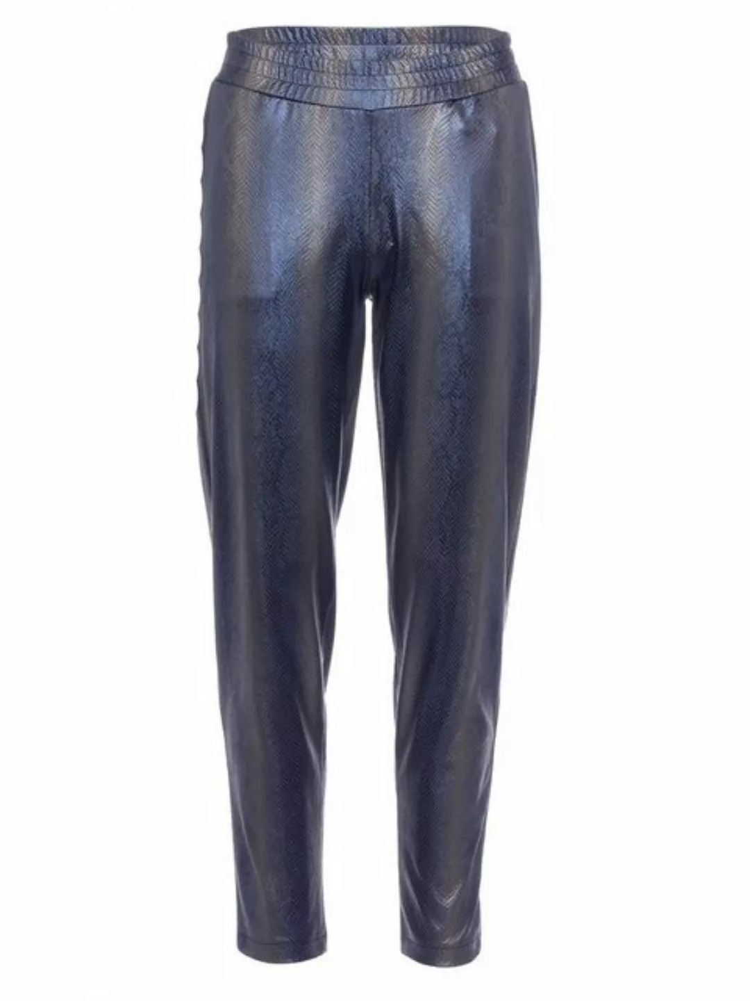 MONACO blue Stretch-Hose Lederimitathose figurumspielend in Lurex-Satinlede günstig online kaufen