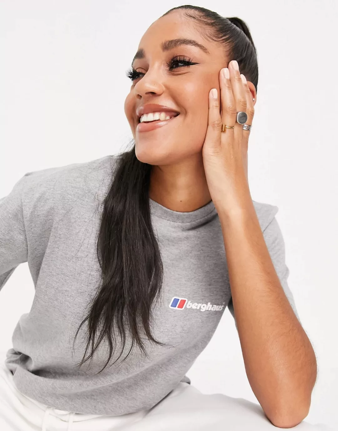 Berghaus – Classic – T-Shirt in Grau mit Logo günstig online kaufen