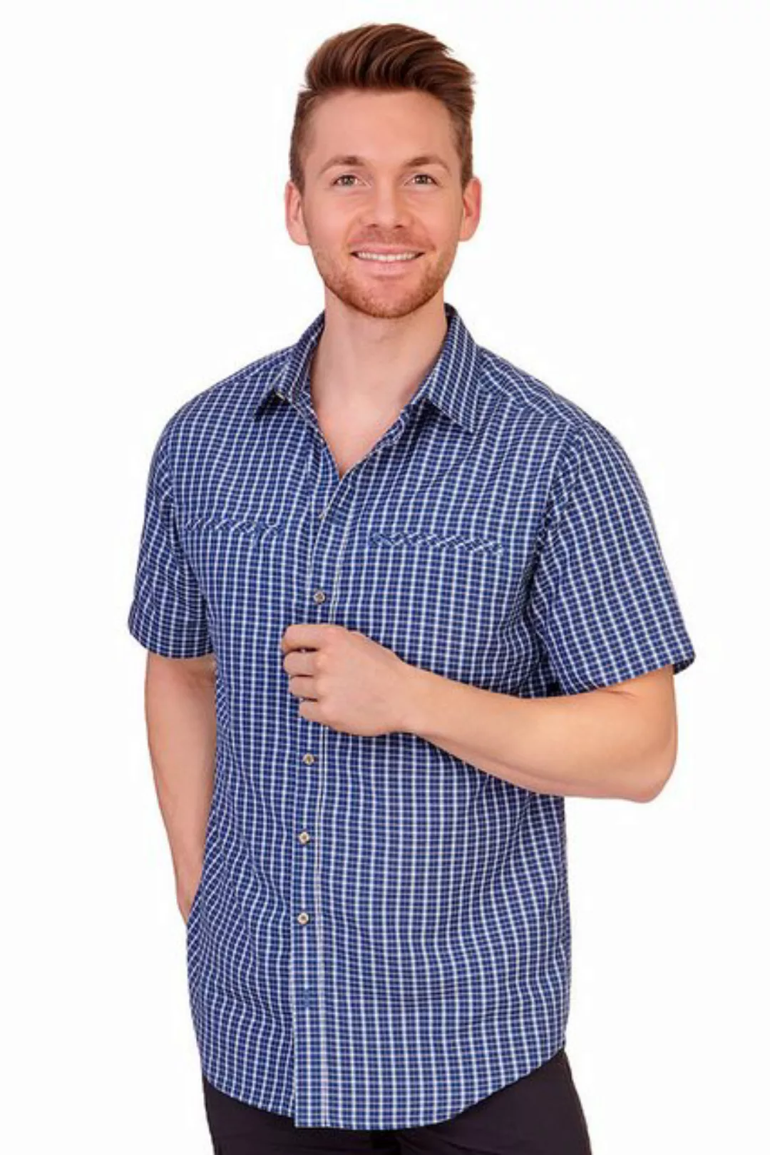 Tom Collins Trachtenhemd Wanderhemd - PALMIRO KA - jeansblau, dunkelgrün günstig online kaufen