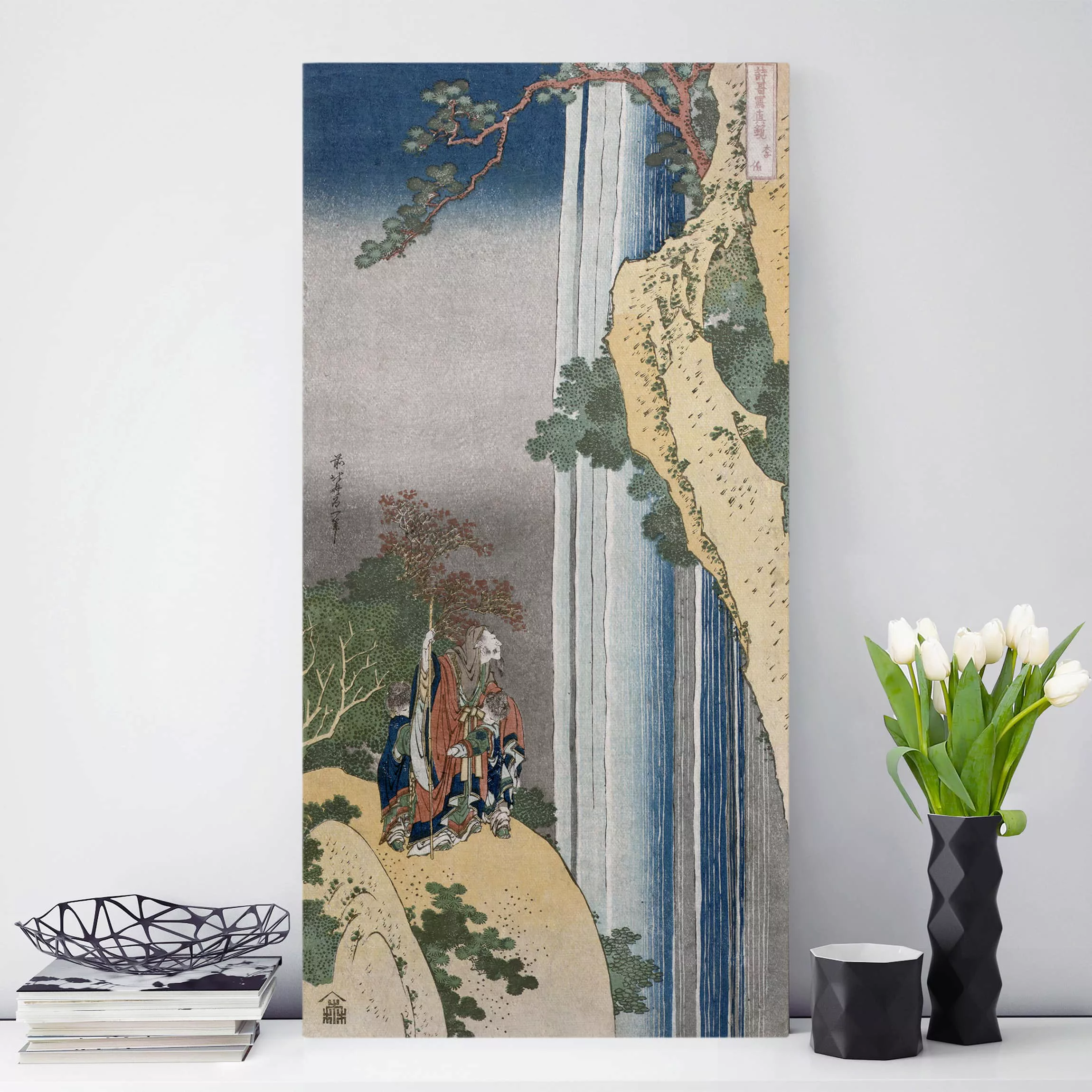 Leinwandbild Kunstdruck Katsushika Hokusai - Der Dichter Rihaku günstig online kaufen