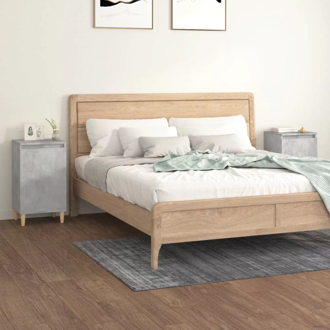 Vidaxl Nachttische 2 Stk. Betongrau 40x35x70 Cm Holzwerkstoff günstig online kaufen