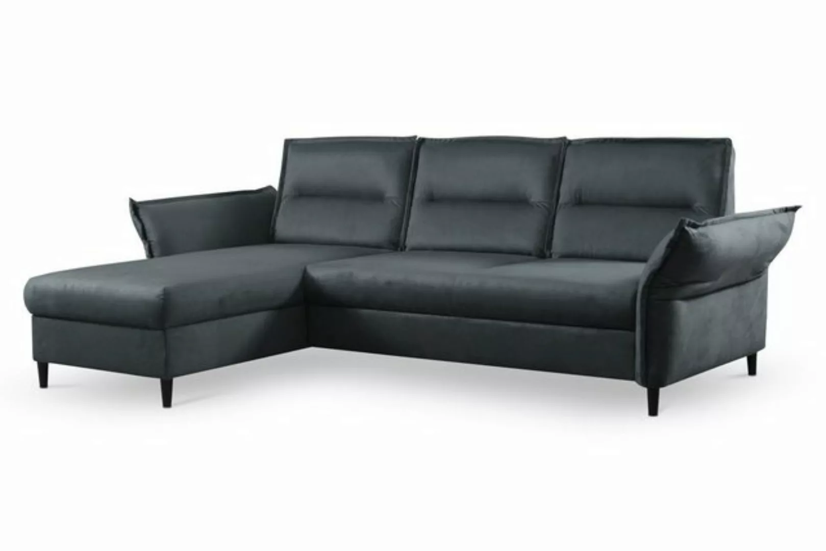 MOEBLO Ecksofa EMILIO, Eckcouch mit Bettfunktion Couch L-Form Polstergarnit günstig online kaufen