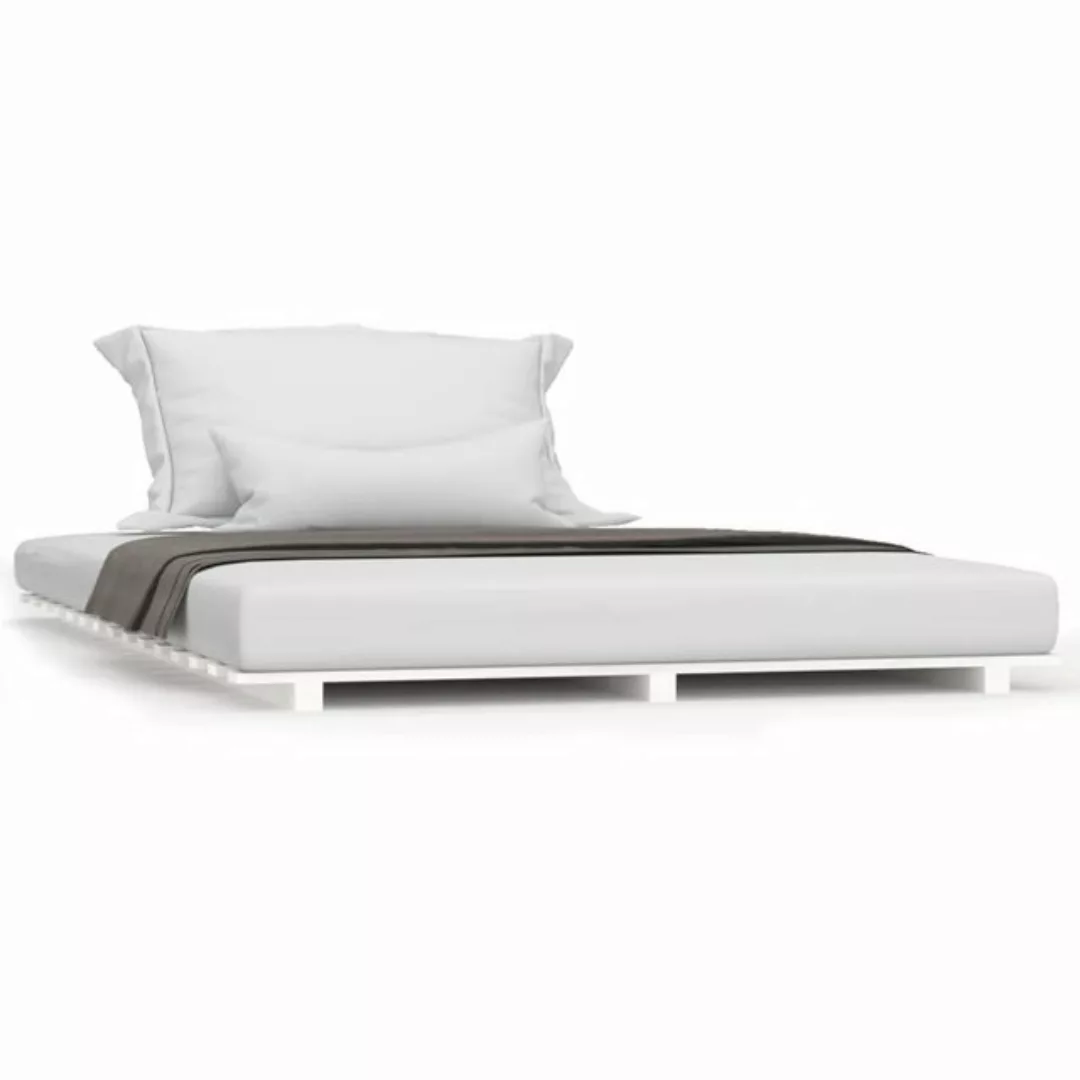furnicato Bett Massivholzbett Weiß 140x190 cm Kiefer günstig online kaufen