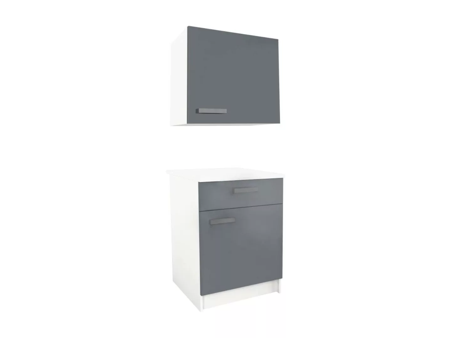 Küchenschränke - 1 Unterschrank & 1 Oberschrank - 2 Türen & 1 Schublade - G günstig online kaufen