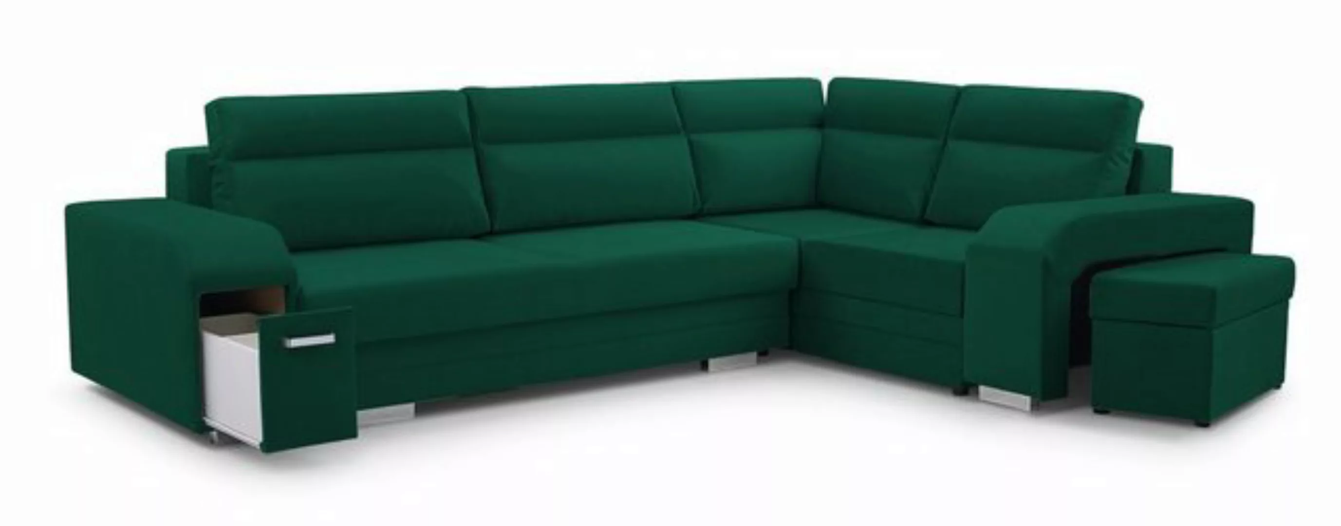 DB-Möbel Ecksofa "Aretas Monolit" mit Hocker und Minibar, mit Schlaffunktio günstig online kaufen