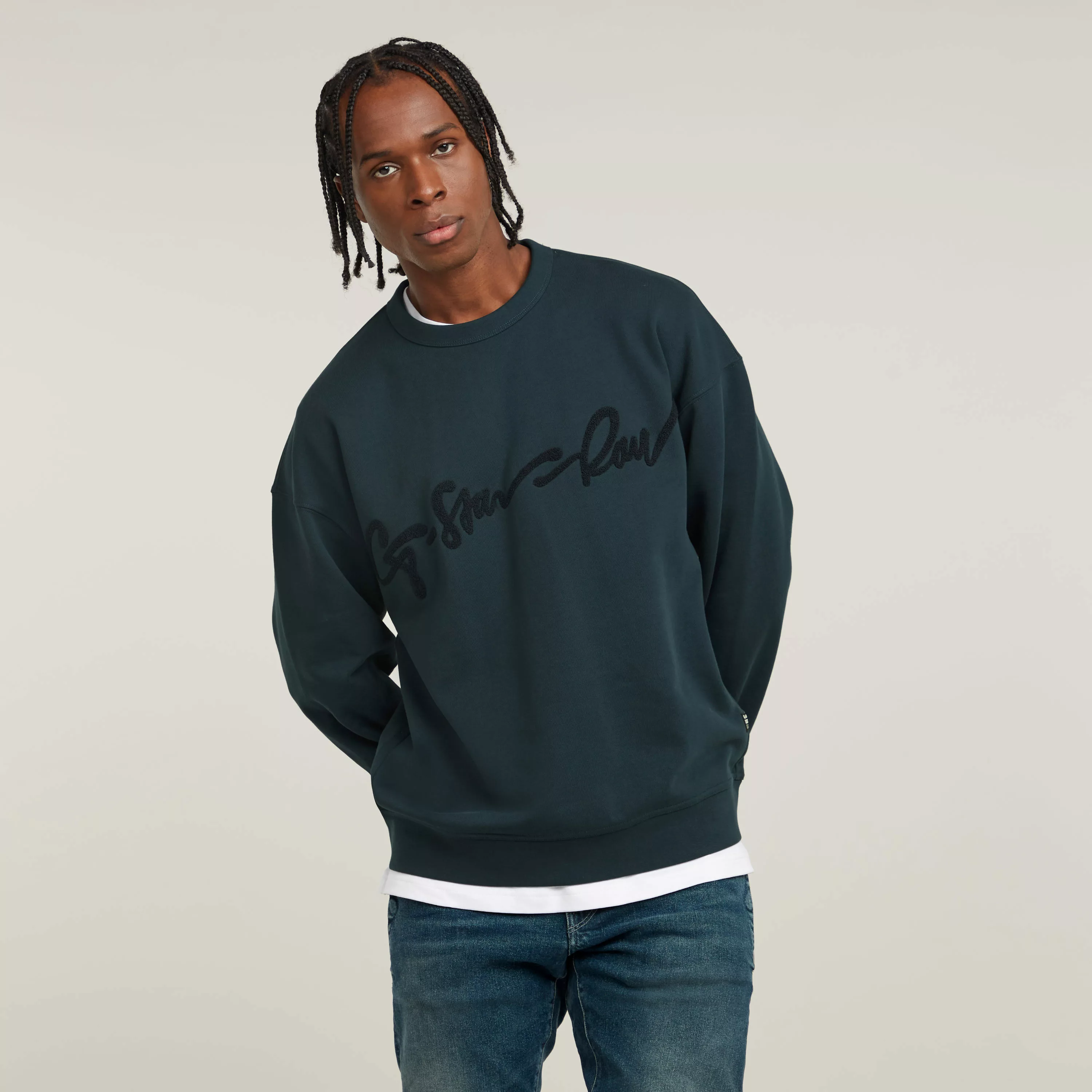 G-STAR Sweatshirt "Chenille G-script Loose" günstig online kaufen