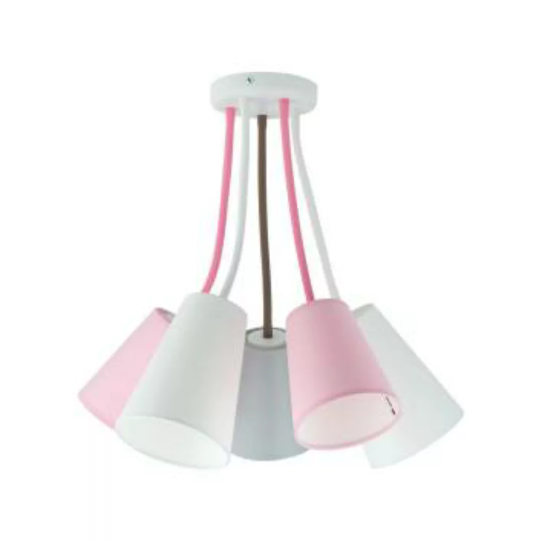 Deckenlampe Kinderzimmer Rosa Grau Weiß flexibel günstig online kaufen