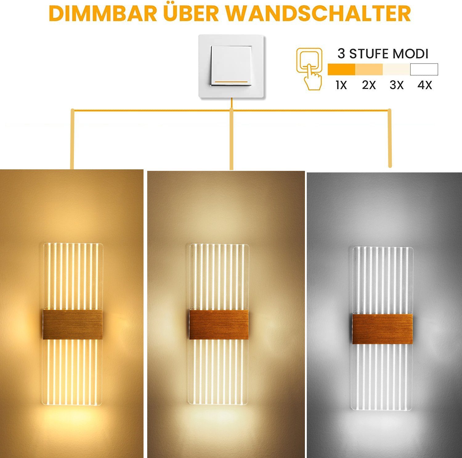 oyajia Wandleuchte Moderne Nordic LED Wandleuchten, günstig online kaufen