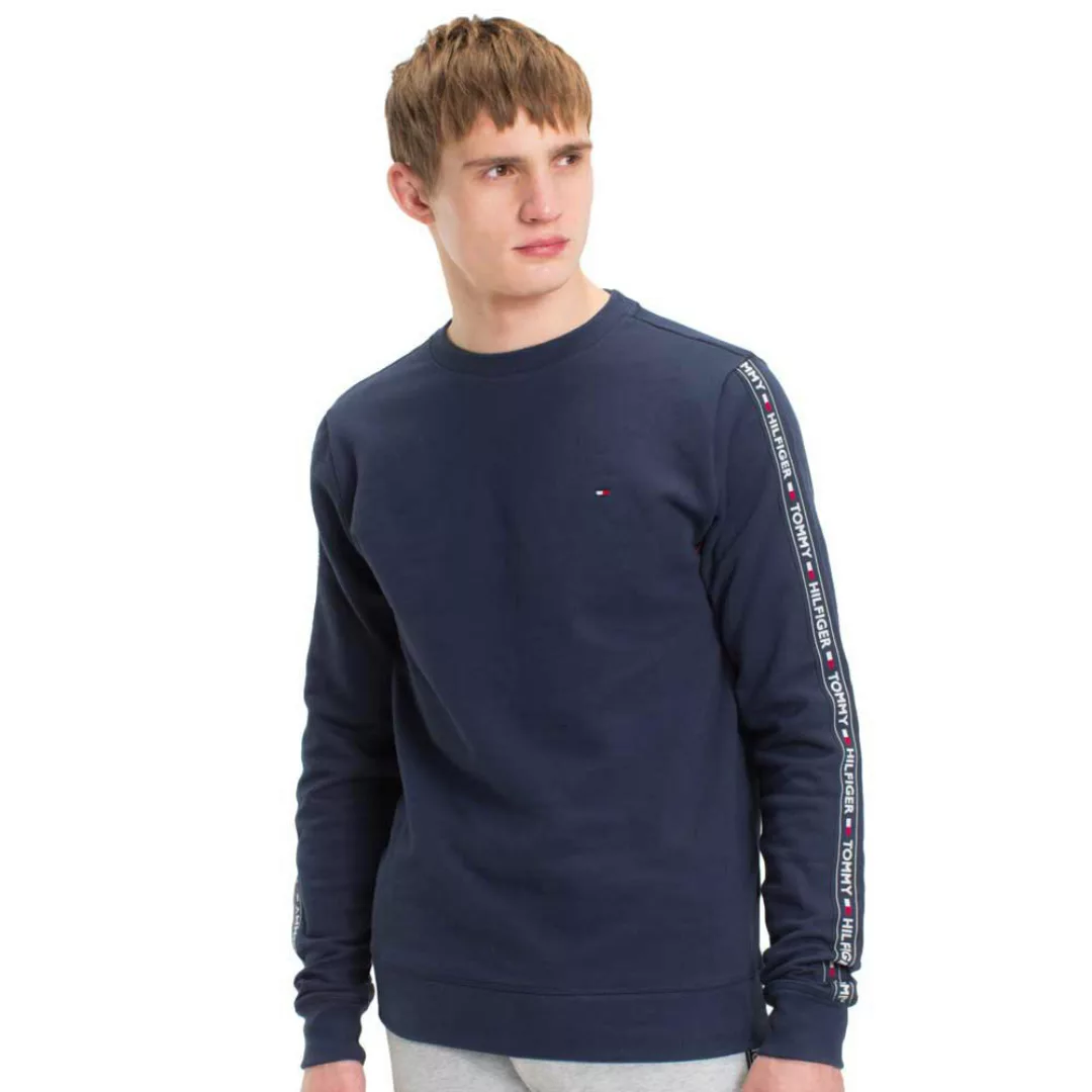 Tommy Hilfiger– Authentisches, graues Lounge-Sweatshirt mit seitlichen Logo günstig online kaufen