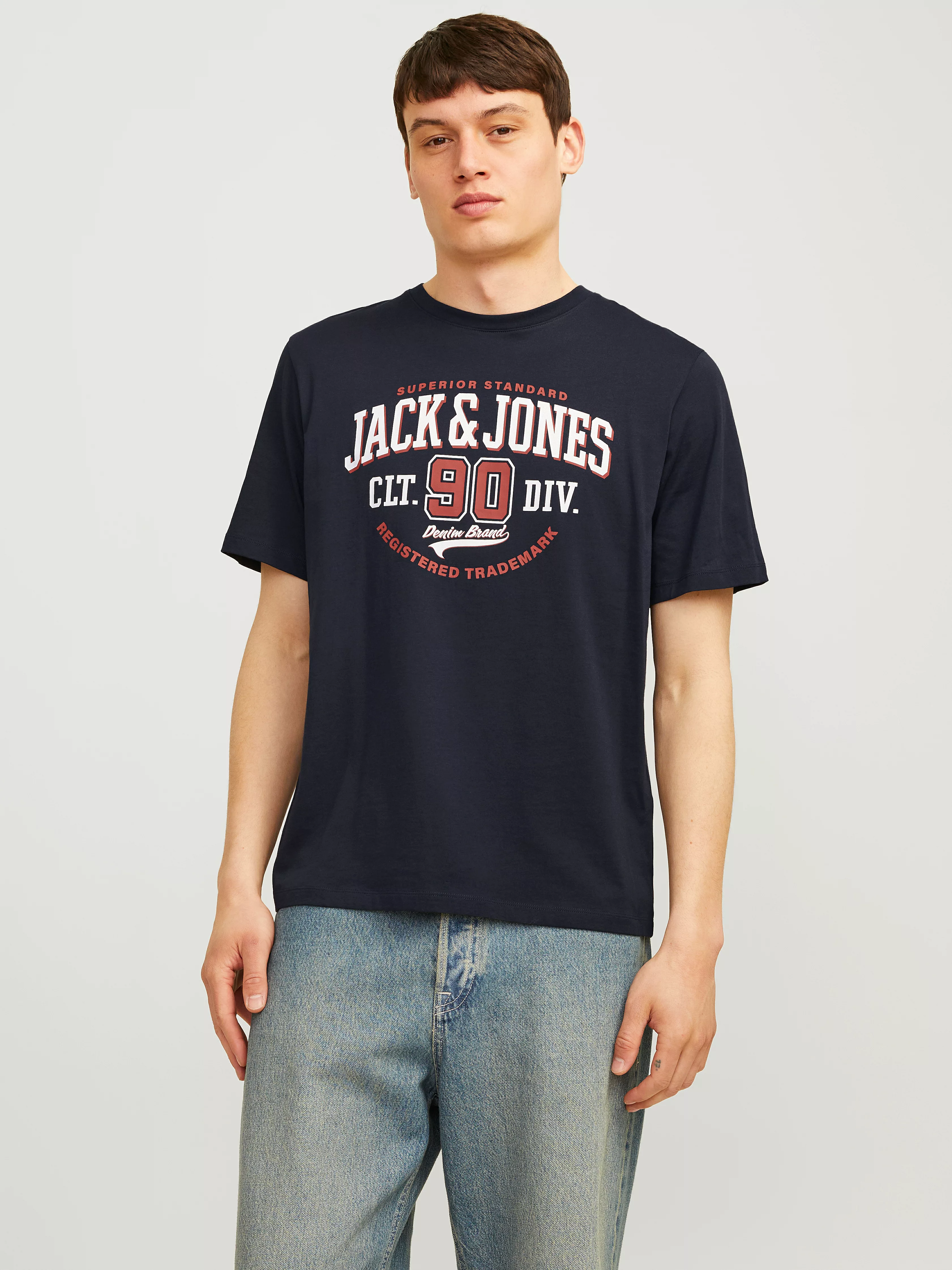 Jack & Jones Rundhalsshirt "JJELOGO TEE SS O-NECK 2 COL AW24 SN" günstig online kaufen