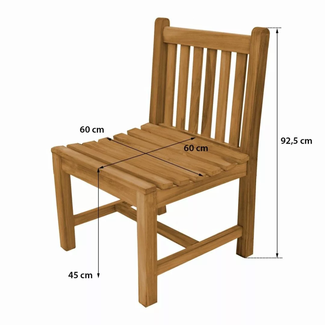 Gartenstuhl Piceno Teak Massivholz günstig online kaufen