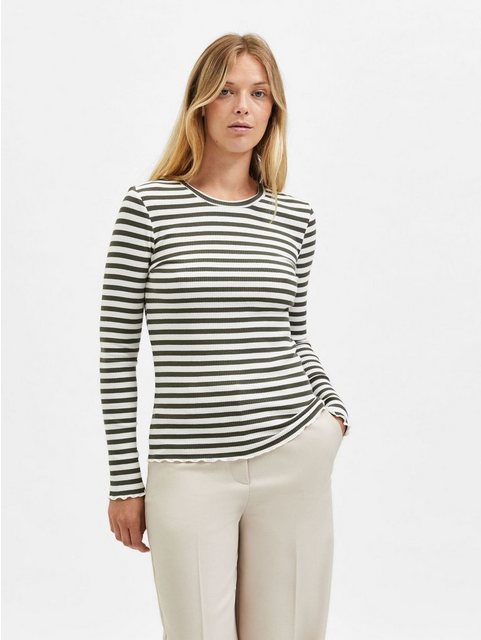 SELECTED FEMME T-Shirt Dünnes Basic Langarm Shirt SLFANNA (1-tlg) 4181 in W günstig online kaufen