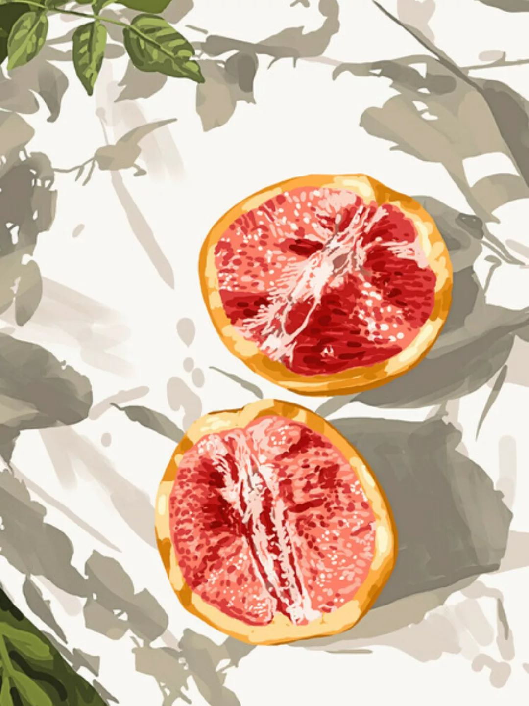 Poster / Leinwandbild - Grapefruit Kinda Zest For Life günstig online kaufen
