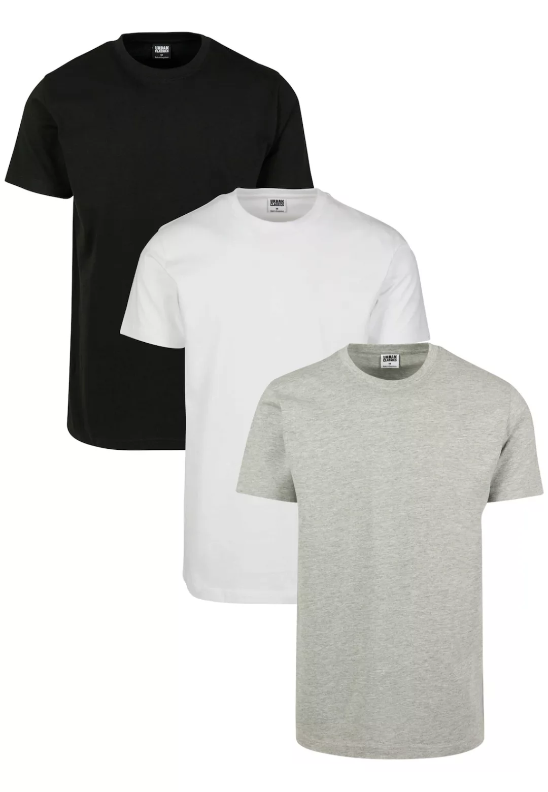 URBAN CLASSICS T-Shirt "Urban Classics Herren Basic Tee 3-Pack" günstig online kaufen