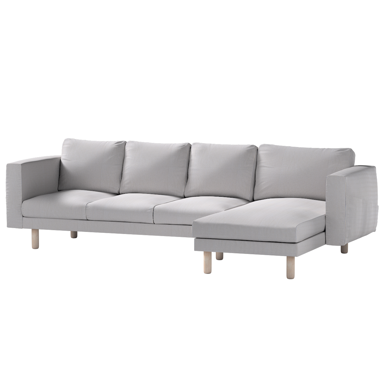 Bezug für Norsborg 4-Sitzer Sofa mit Recamiere, beige-blau, Norsborg Bezug günstig online kaufen