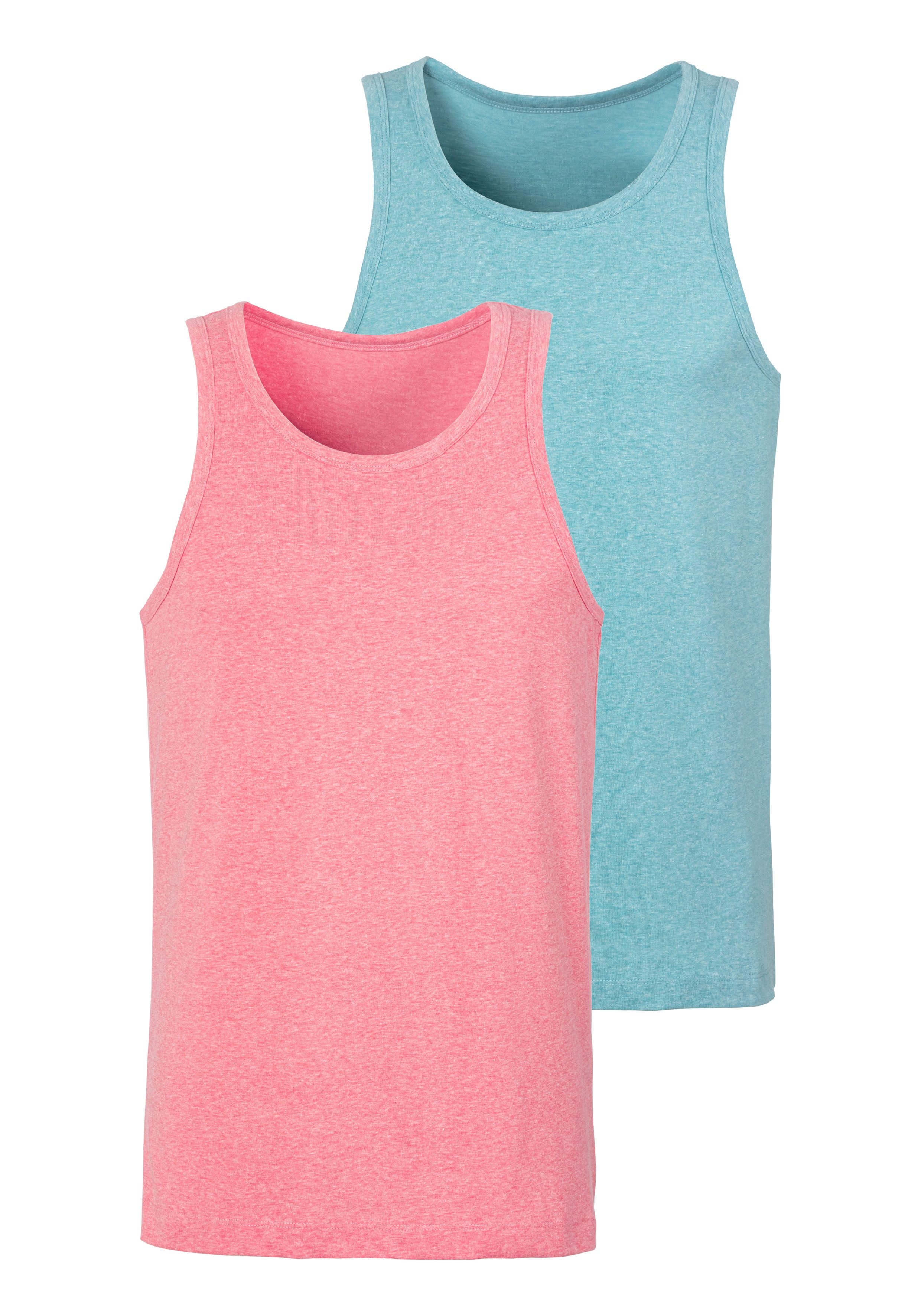 John Devin Tanktop, (Packung, 2 tlg.), in schöner Melange-Optik günstig online kaufen