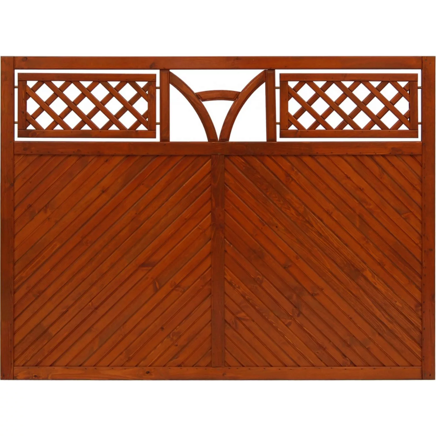 Sichtschutzzaun Toulon 135 cm x 180 cm Teak günstig online kaufen