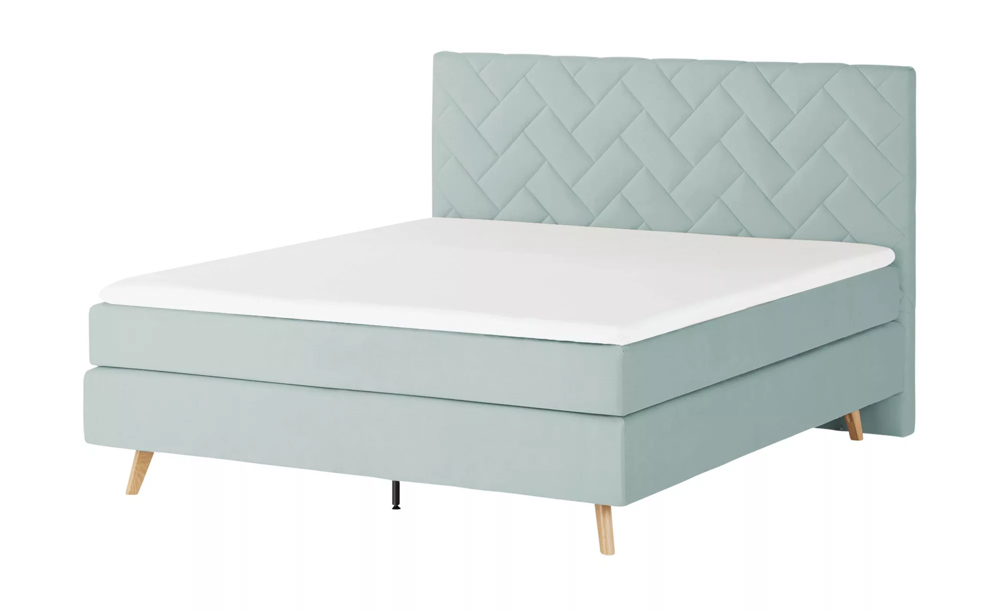 SKAGEN BEDS Boxspringbett  Weave ¦ blau ¦ Maße (cm): B: 160 H: 122 Betten > günstig online kaufen