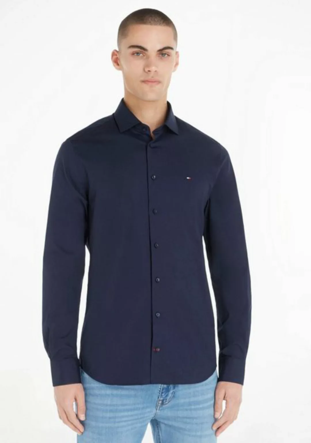 Tommy Hilfiger Langarmhemd LA-Hemd Flex Poplin SF günstig online kaufen