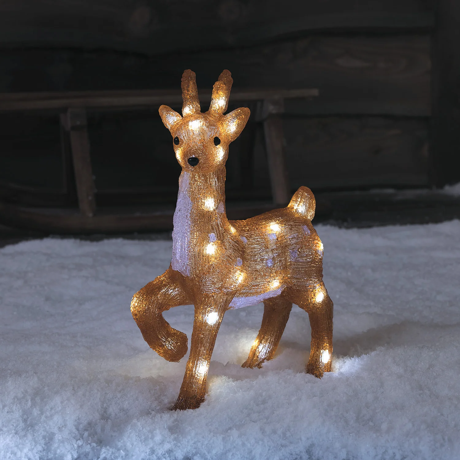 36cm LED Acryl Rentier Vater Weihnachtsfigur außen günstig online kaufen