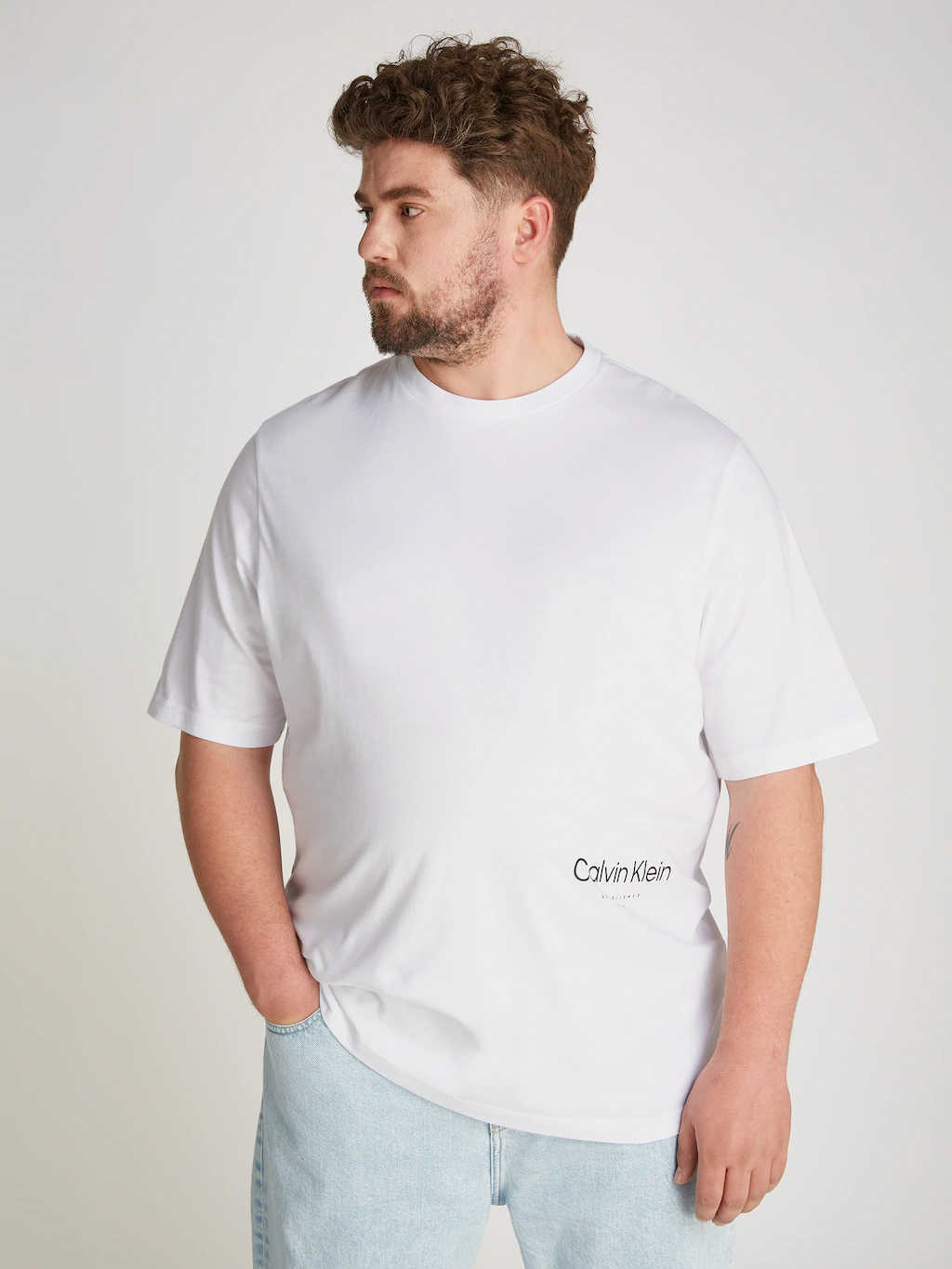 Calvin Klein Big&Tall T-Shirt "BT OFF PLACEMENT LOGO T-SHIRT", in großen Gr günstig online kaufen