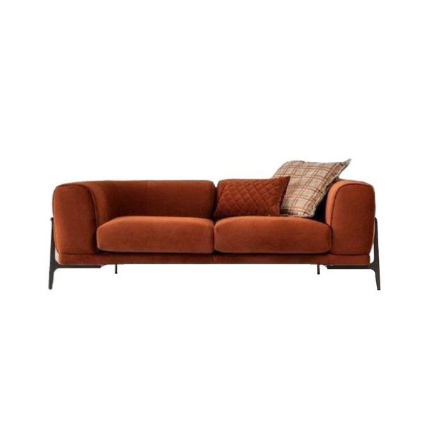 JVmoebel 3-Sitzer Dreisitzer Sofa 3 Sitzer Stoffsofa Sofas Modern Rot Stoff günstig online kaufen