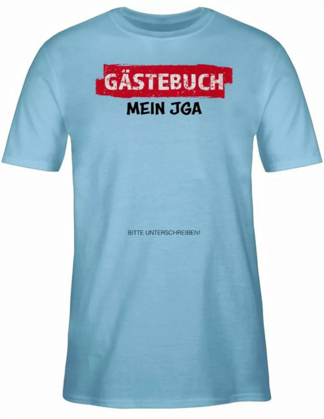 Shirtracer T-Shirt JGA Gästebuch I Unterschreiben Gäste JGA Männer günstig online kaufen