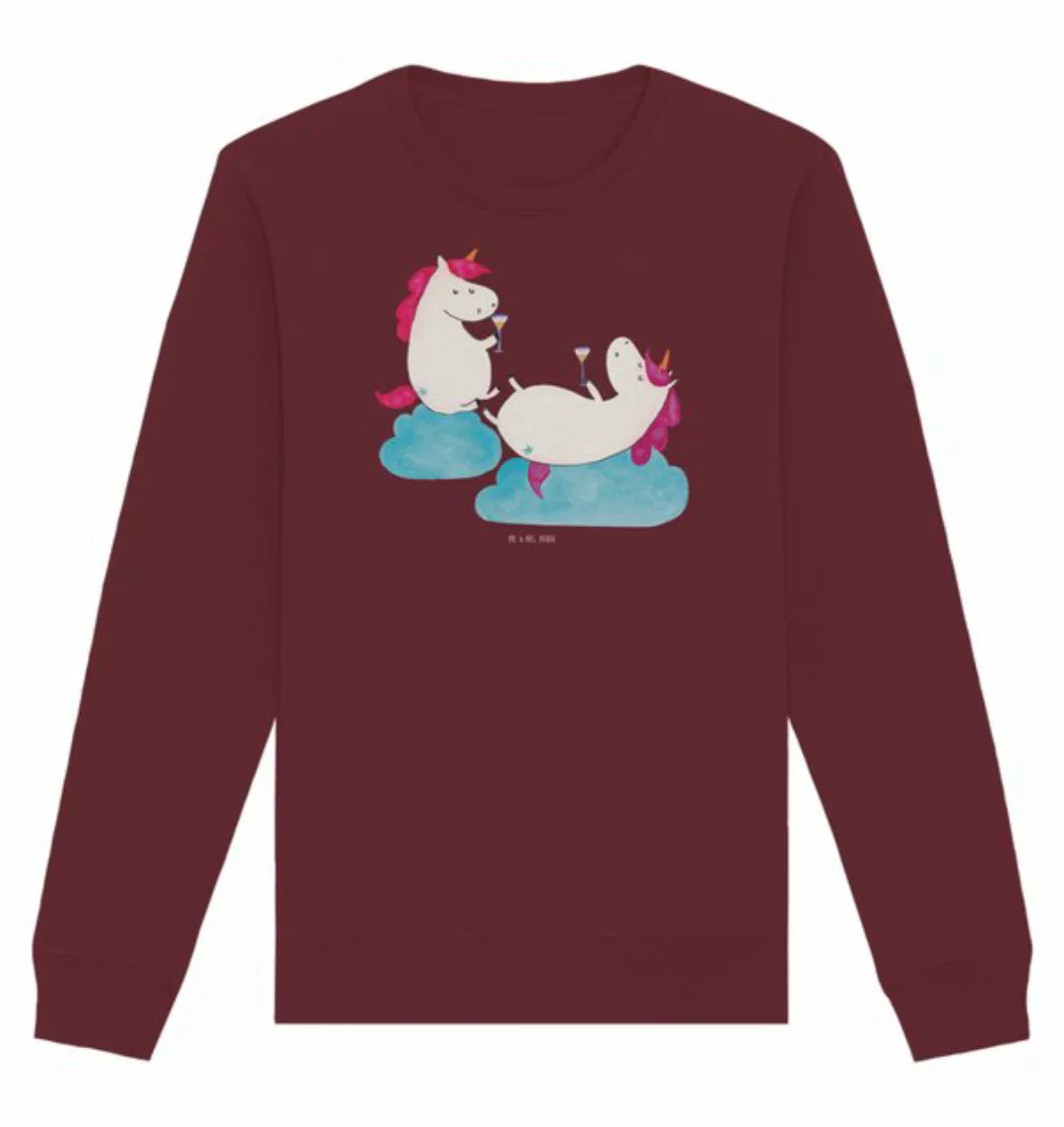 Mr. & Mrs. Panda Longpullover Einhorn Sekt Größe XL - Burgundy - Geschenk, günstig online kaufen