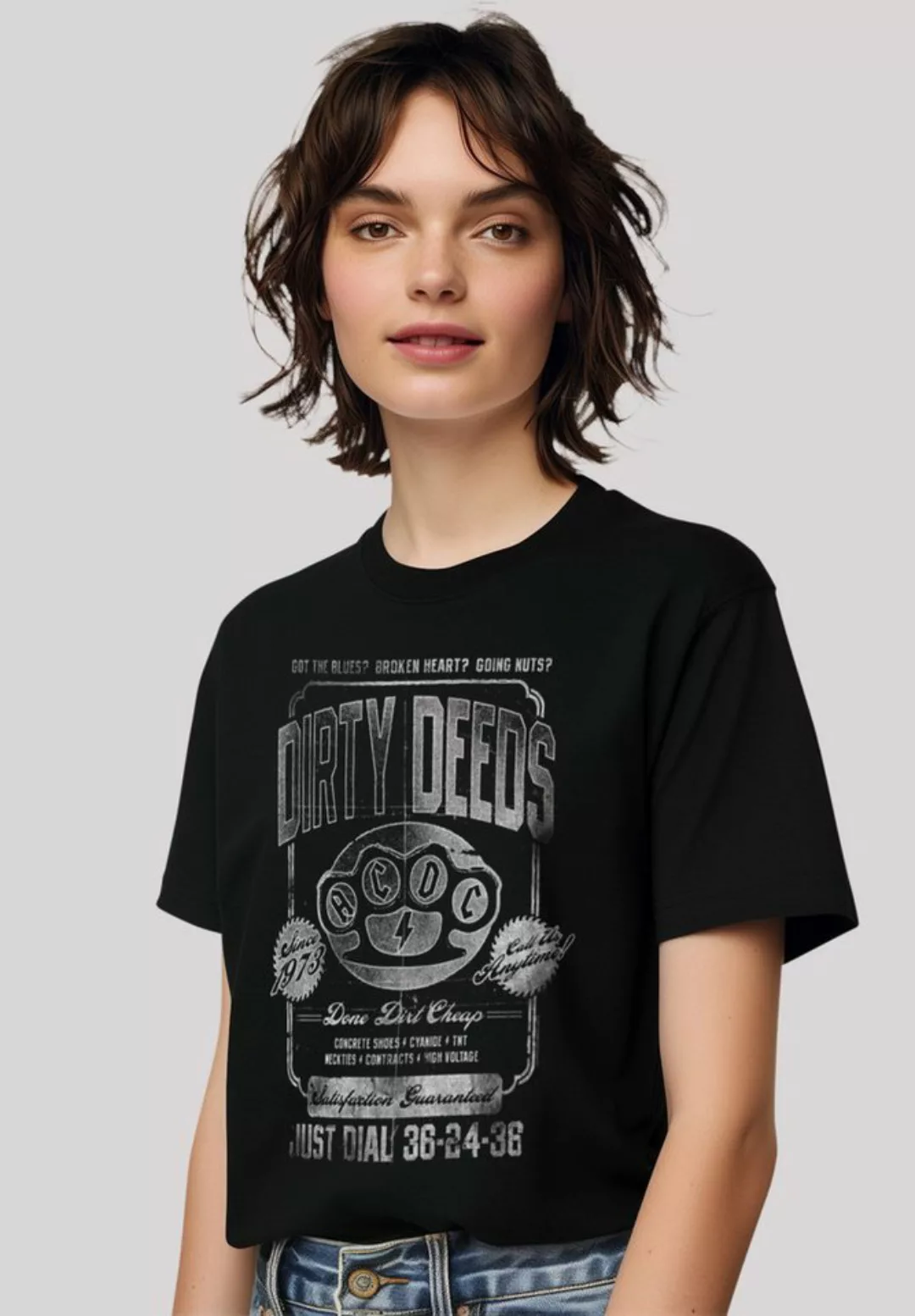 F4NT4STIC T-Shirt AC/DC Dirty Deeds Done Cheap Just Dial Premium Qualität günstig online kaufen