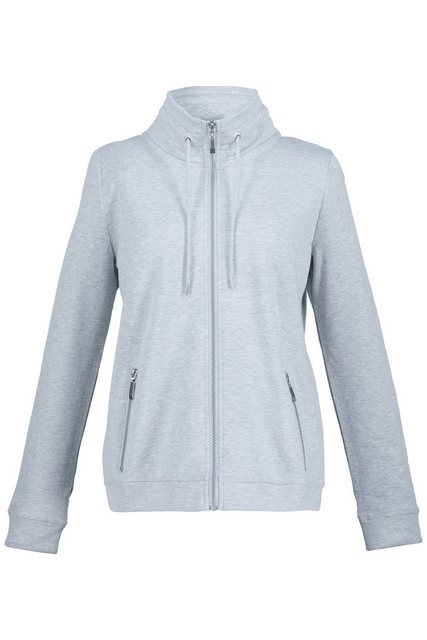 Gina Laura Sweatjacke Sweatjacke extraweich Stehkragen Bindeband Zipper günstig online kaufen