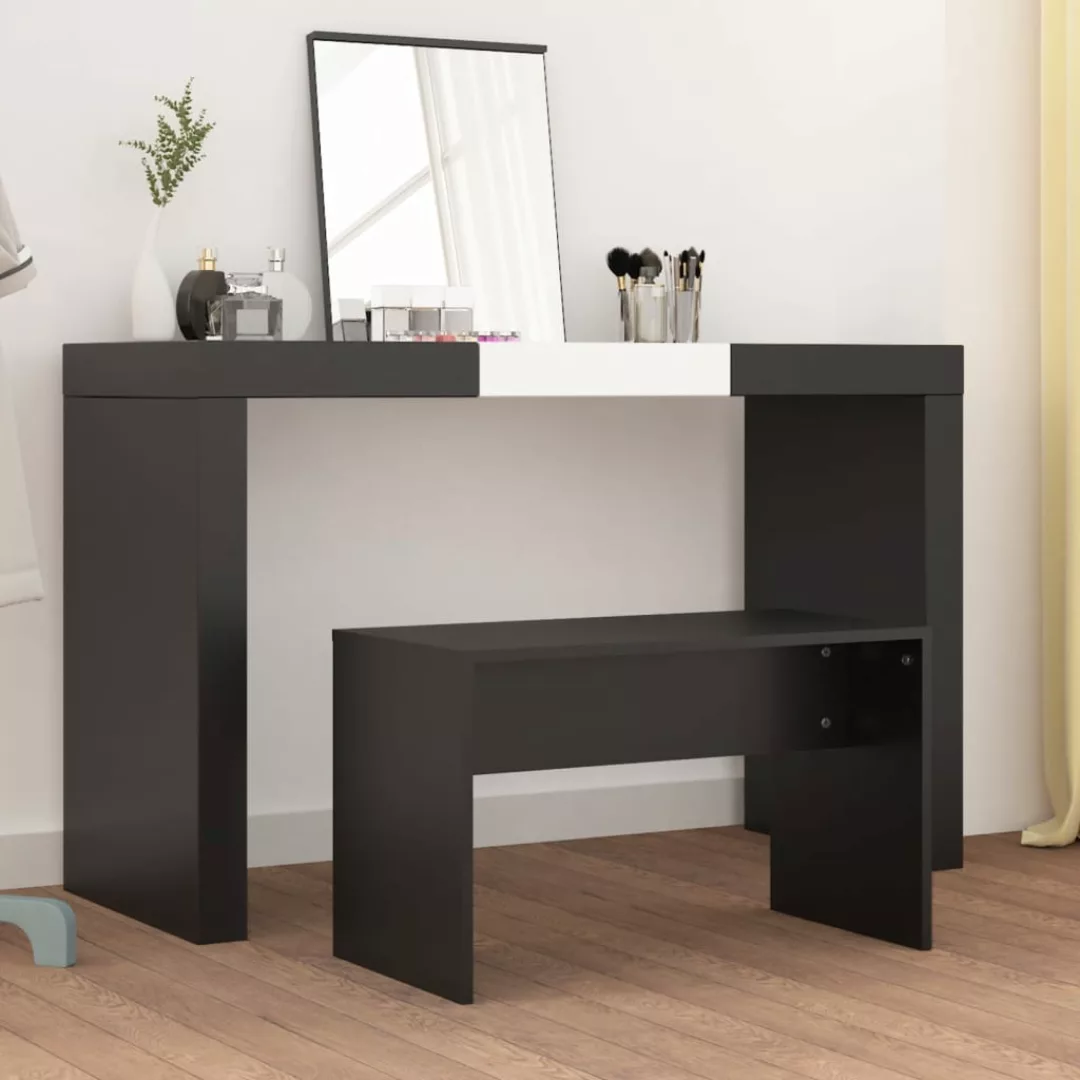 vidaXL Sitzhocker Schminkhocker Schwarz 70x35x45 cm günstig online kaufen