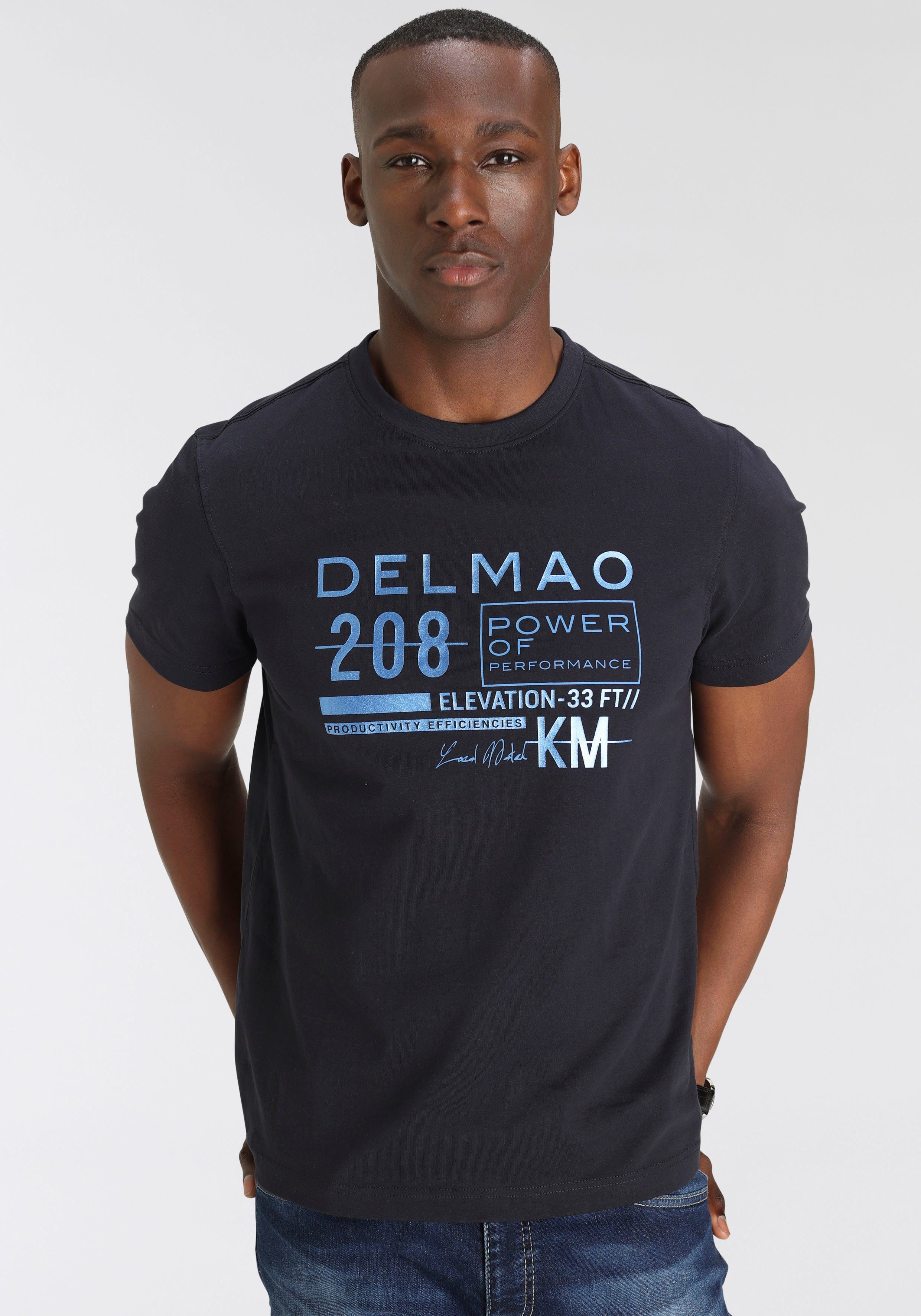 DELMAO T-Shirt Kurzarm, bedruckt, Rundhals, aus günstig online kaufen