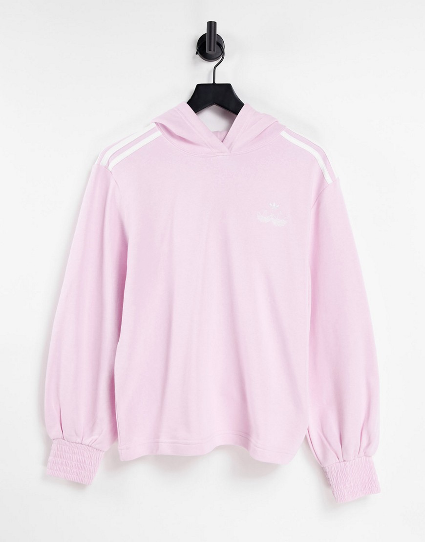 adidas Originals – Kapuzenpullover mit Trefoil-Logo in Rosa günstig online kaufen