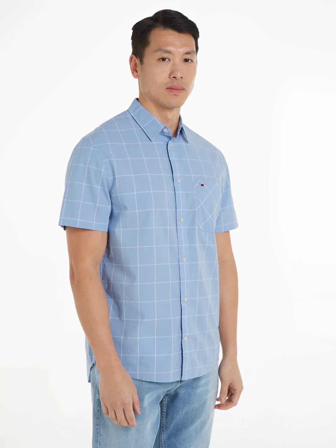 Tommy Jeans Kurzarmhemd "TJM REG CHECK POPLIN SS SHIRT" günstig online kaufen