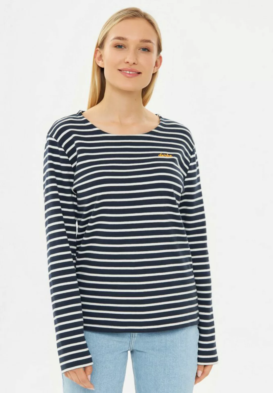 Derbe Langarmshirt Interstriped Damen Longsleeve (1-tlg) günstig online kaufen