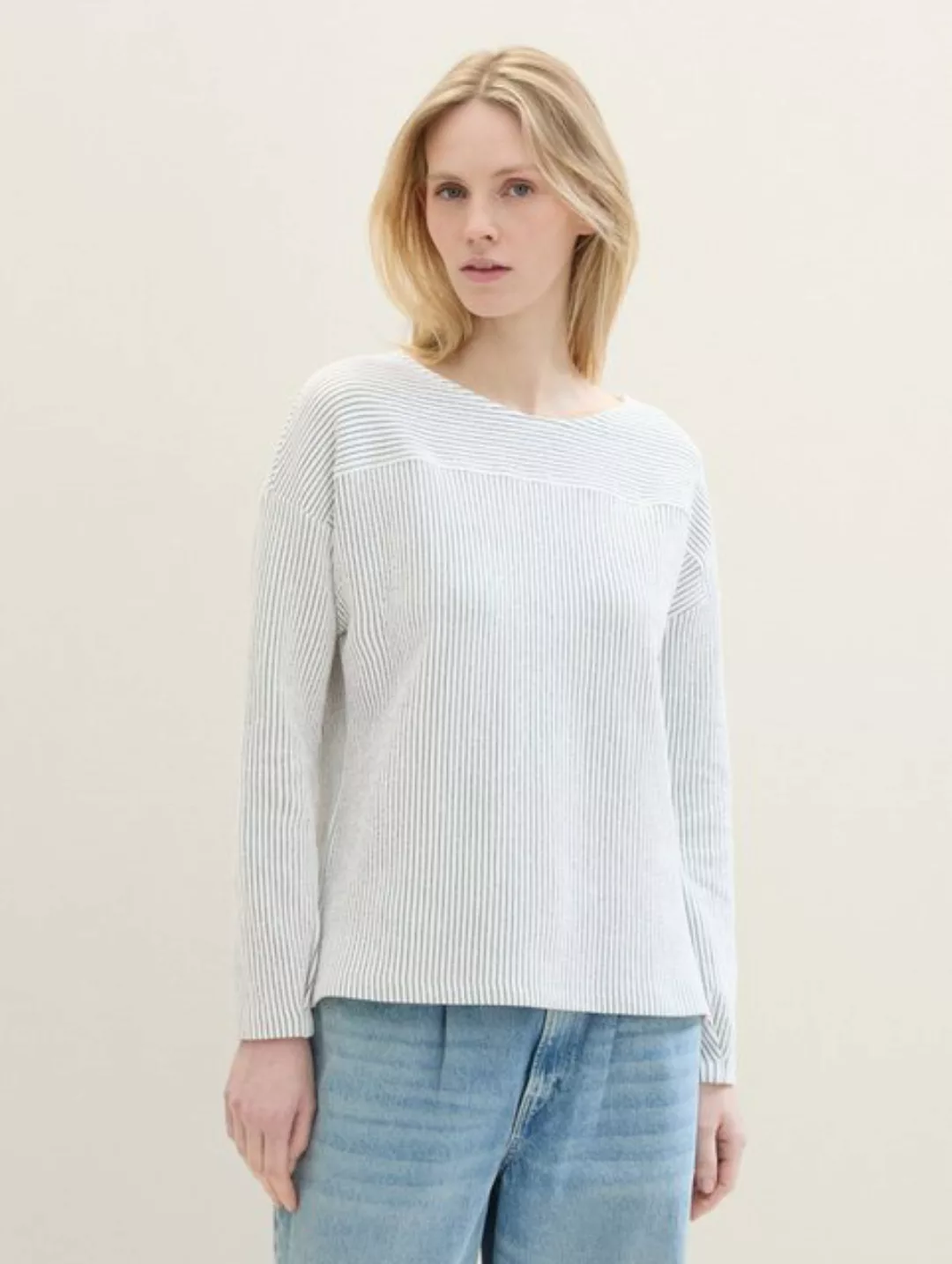 TOM TAILOR Sweatshirt Gestreiftes Sweatshirt günstig online kaufen