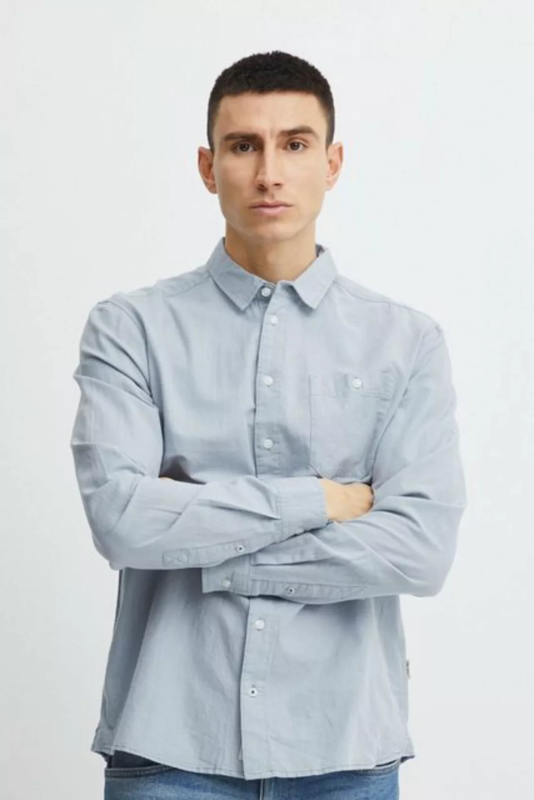 Blend Langarmhemd Freizeithemd mit Brusttasche SHIRT 5337 in Blau günstig online kaufen