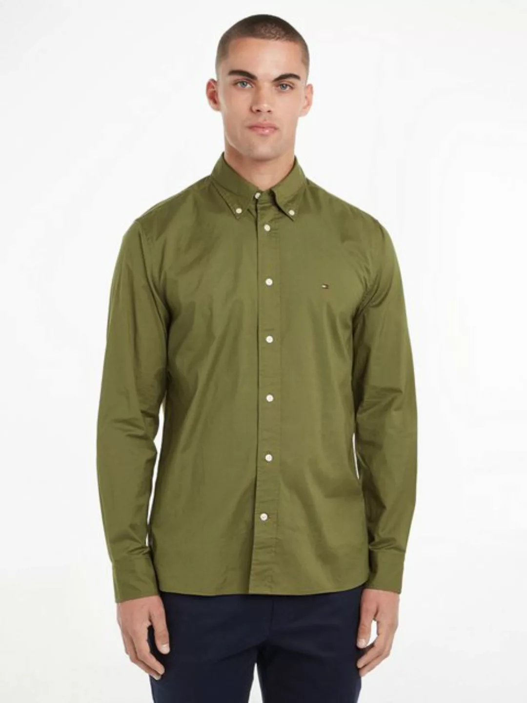 Tommy Hilfiger Langarmhemd "FLEX POPLIN RF SHIRT", mit Tommy Hilfiger Label günstig online kaufen