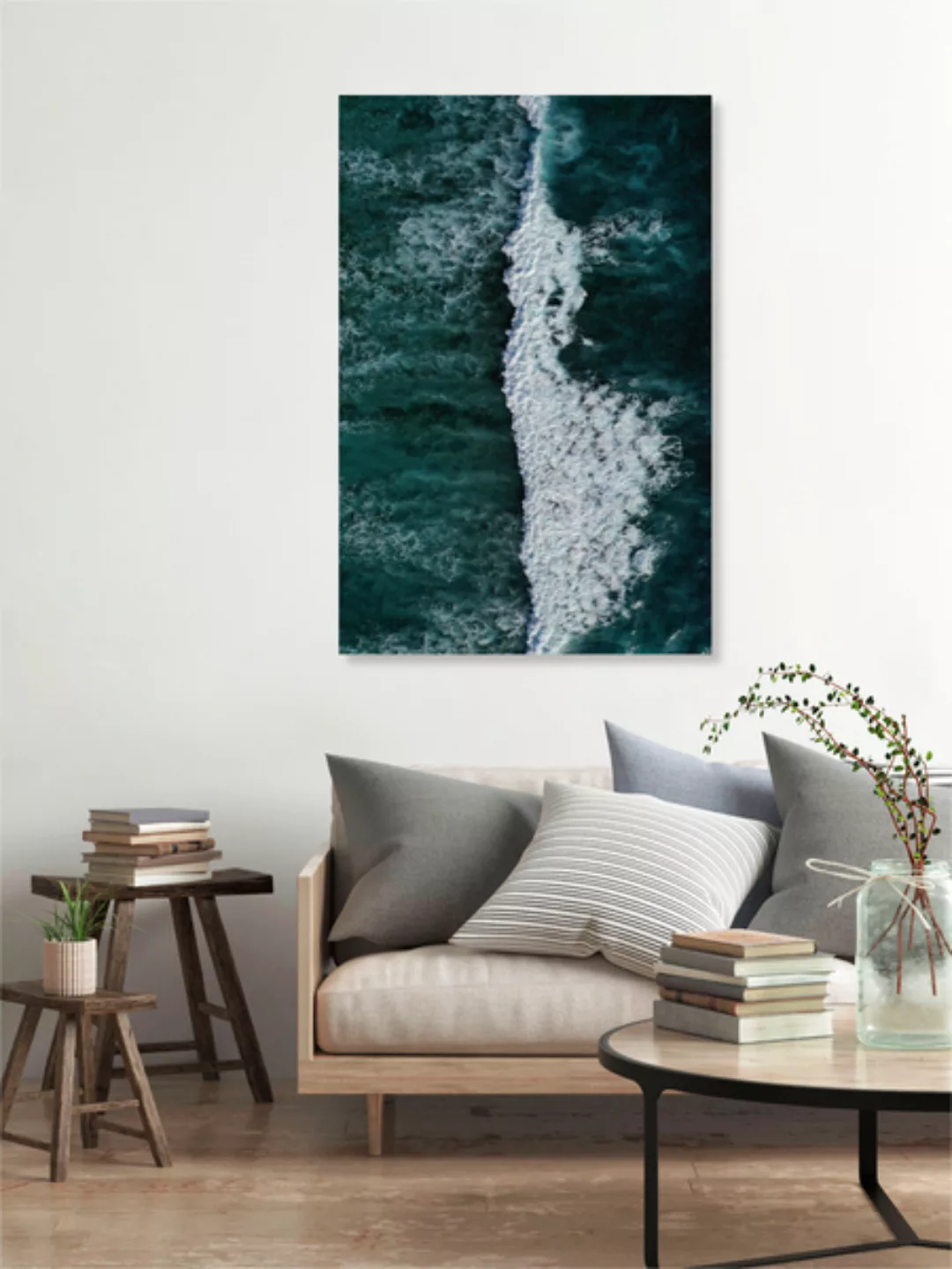 Poster / Leinwandbild - The Radiant Blue Of The Ocean Waves günstig online kaufen