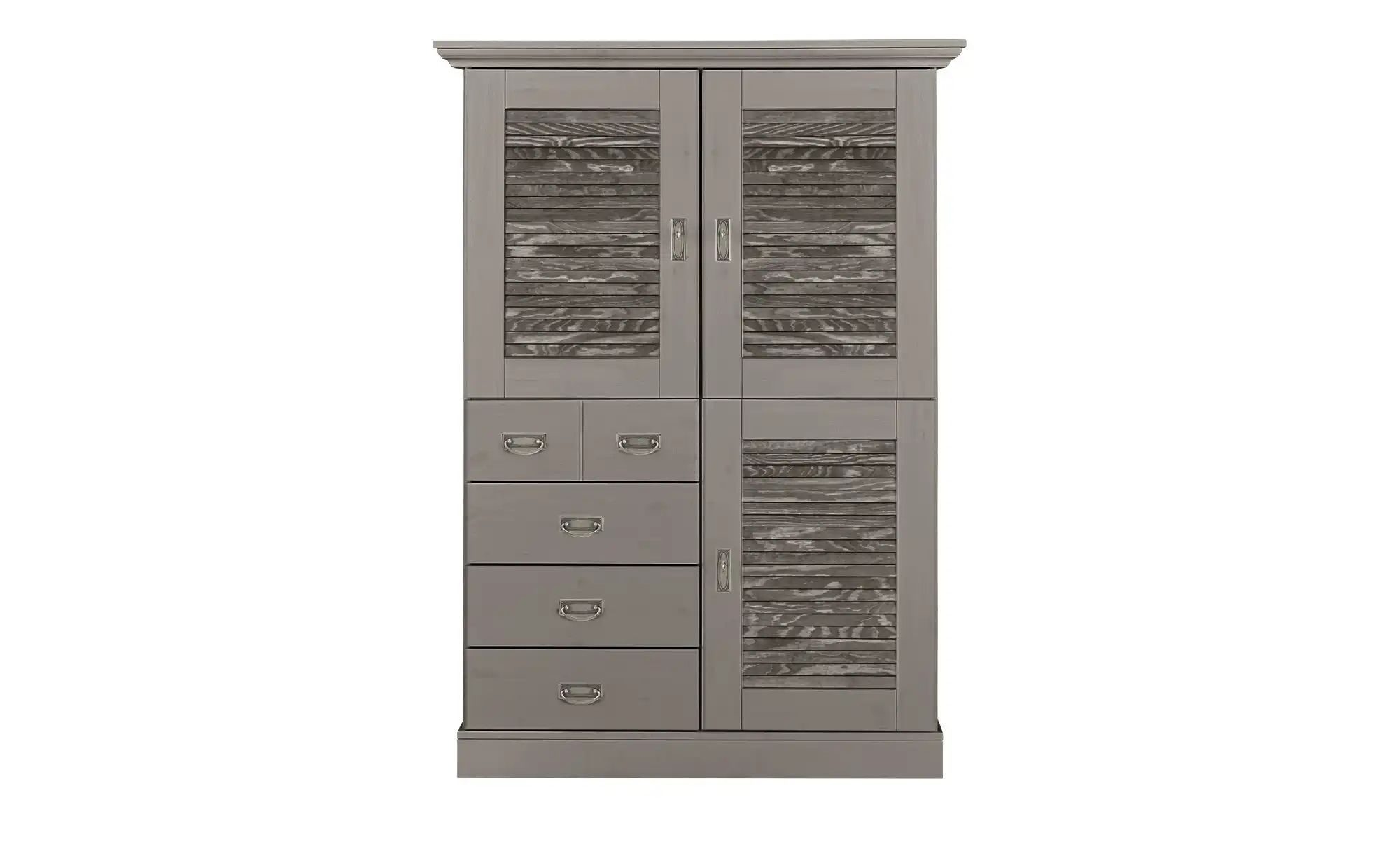 maison bleue Highboard  Fancy ¦ grau ¦ Maße (cm): B: 118,5 H: 163,5 T: 48 K günstig online kaufen