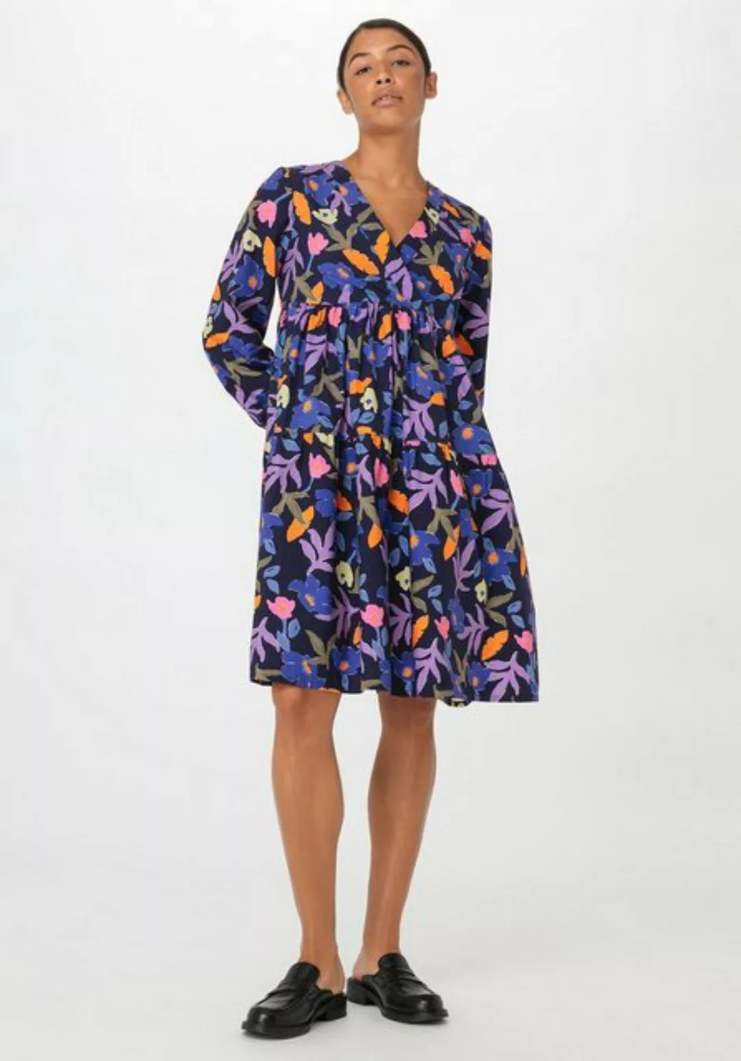 Hessnatur A-Linien-Kleid Popeline Mini Relaxed aus reiner Bio-Baumwolle (1- günstig online kaufen