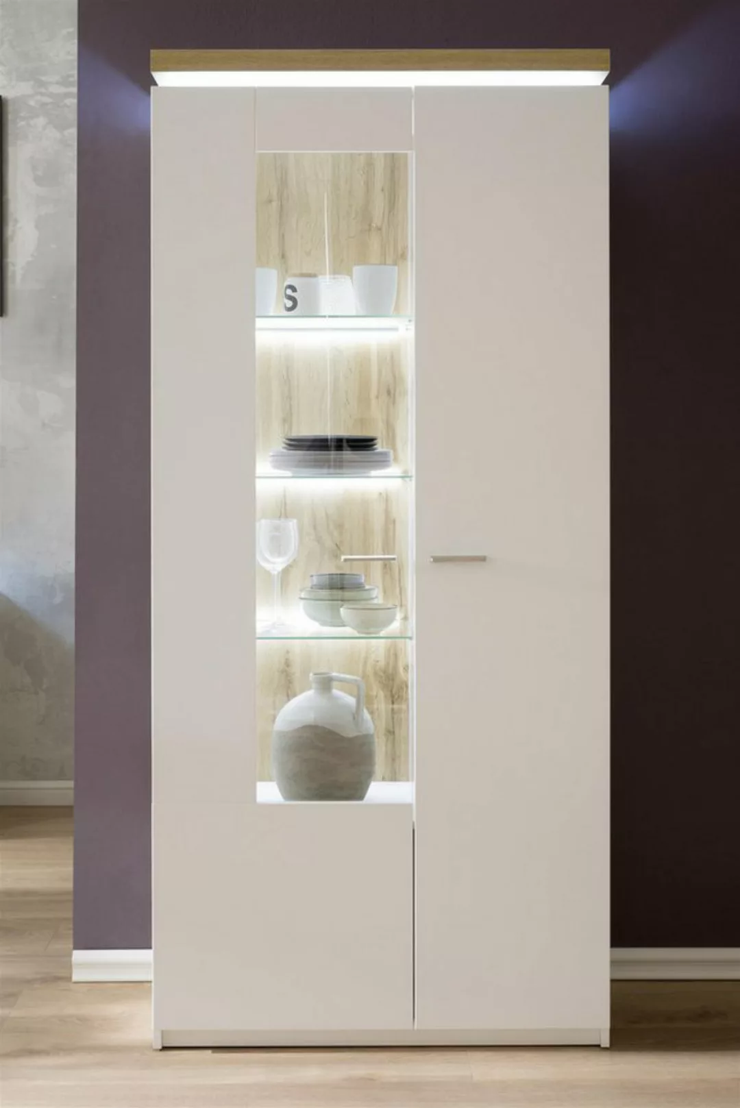 MCA furniture Vitrine 88 x 198 x 38 cm (B/H/T) günstig online kaufen