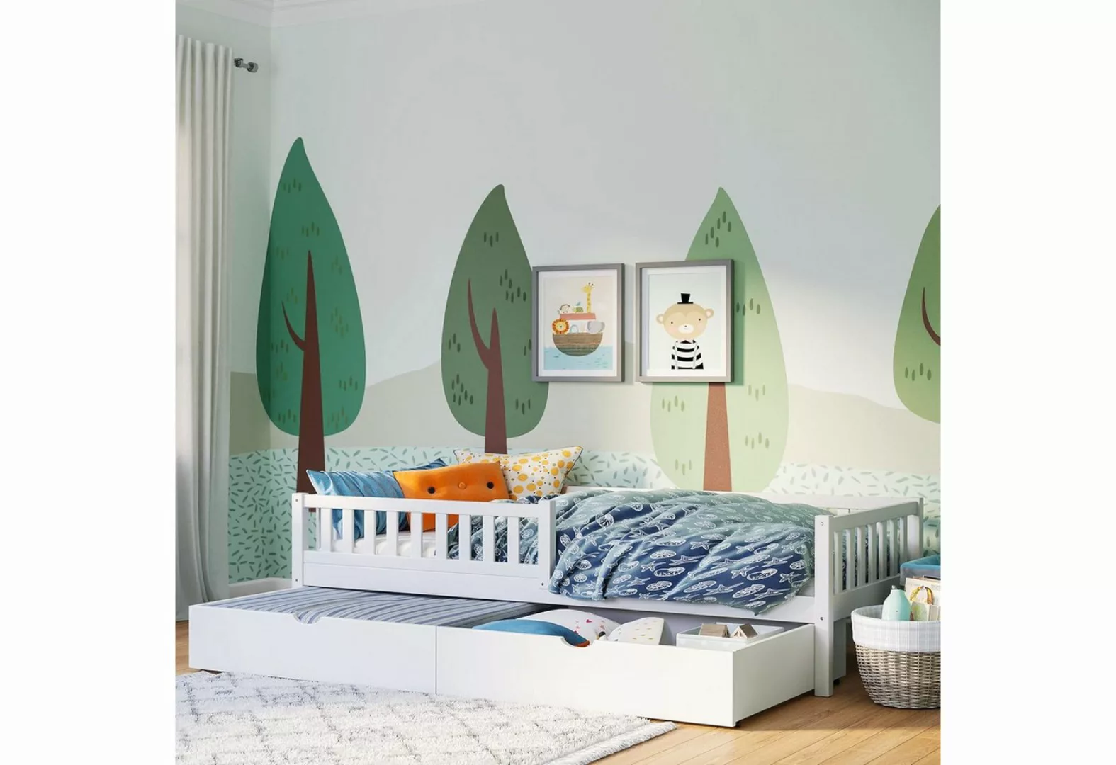 Bellabino Kinderbett Vils (Bett 90x200 cm mit großer Schublade, weiß), mit günstig online kaufen