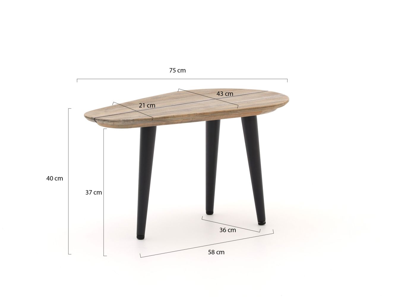 ROUGH-K Loungetisch 43x75x40cm günstig online kaufen