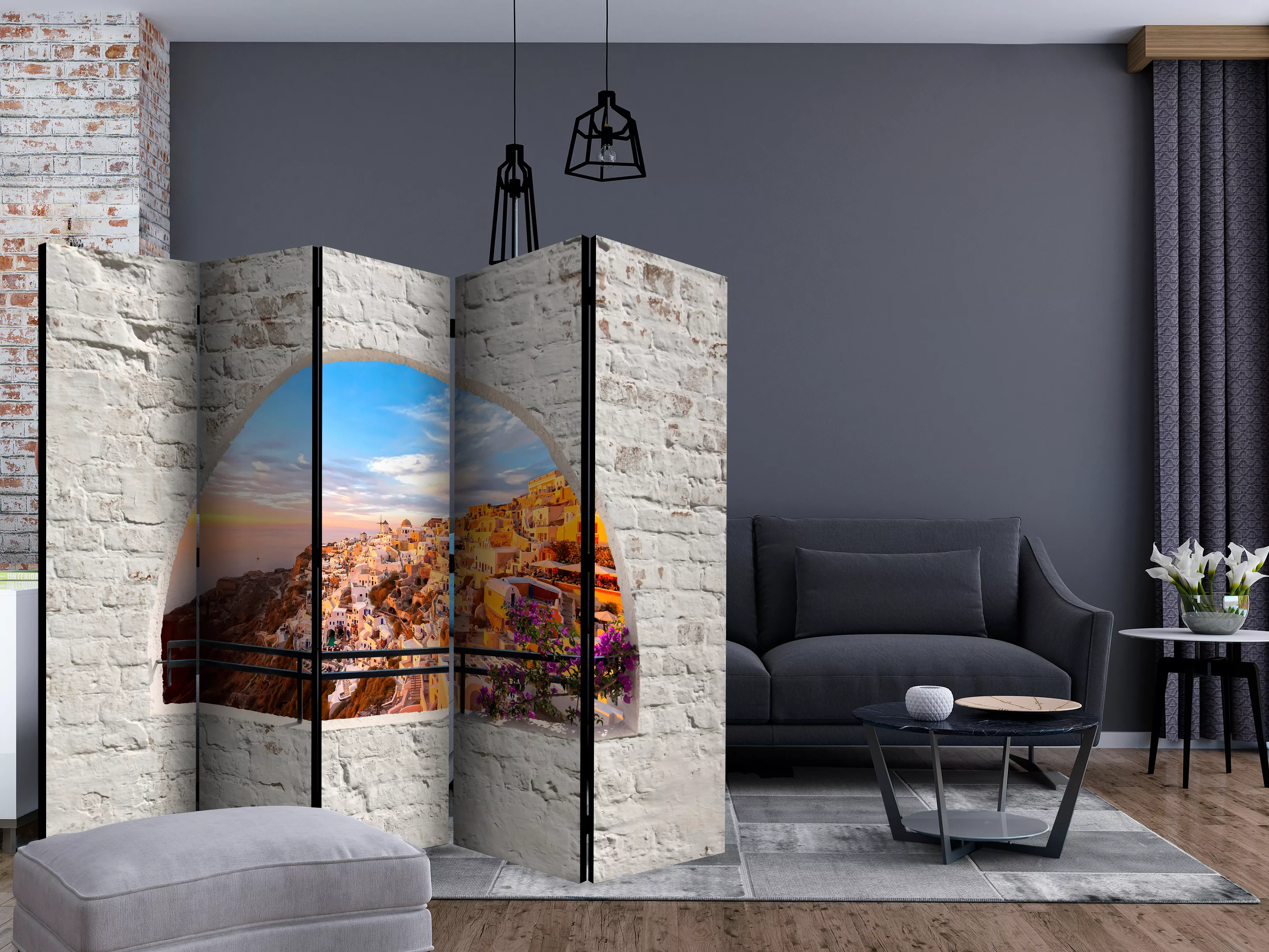 5-teiliges Paravent - Santorini Ii [room Dividers] günstig online kaufen