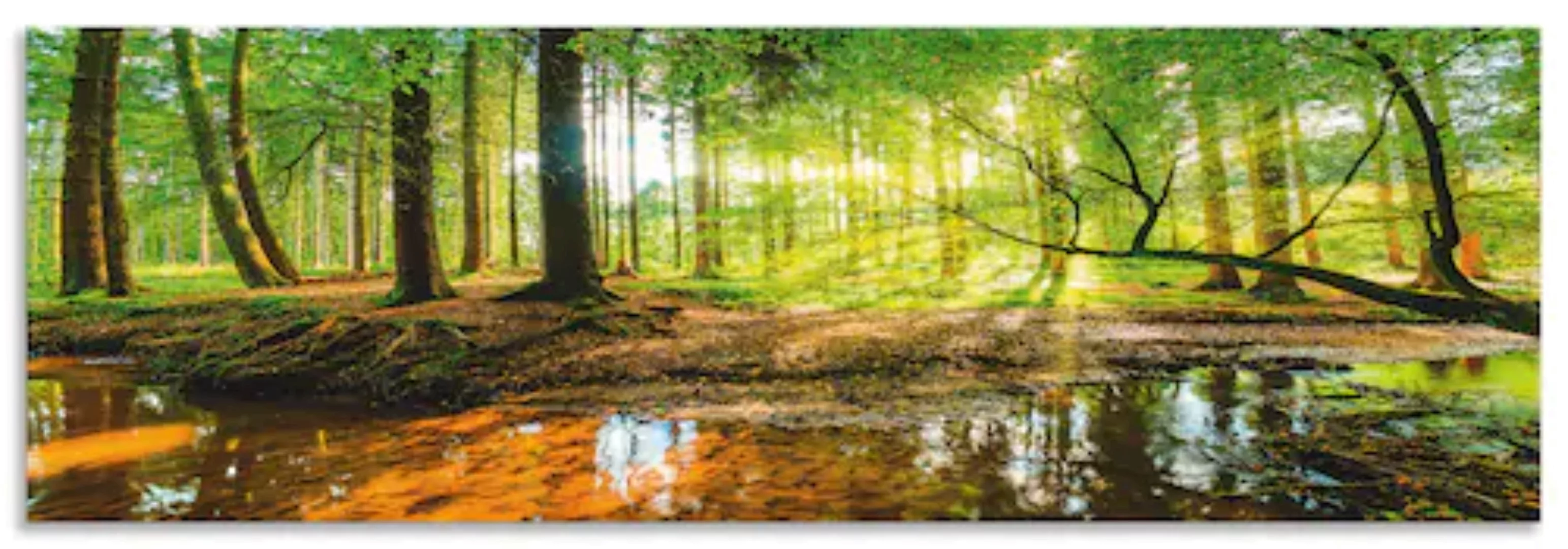 Artland Küchenrückwand "Wald mit Bach", (1 tlg.), Alu Spritzschutz mit Kleb günstig online kaufen