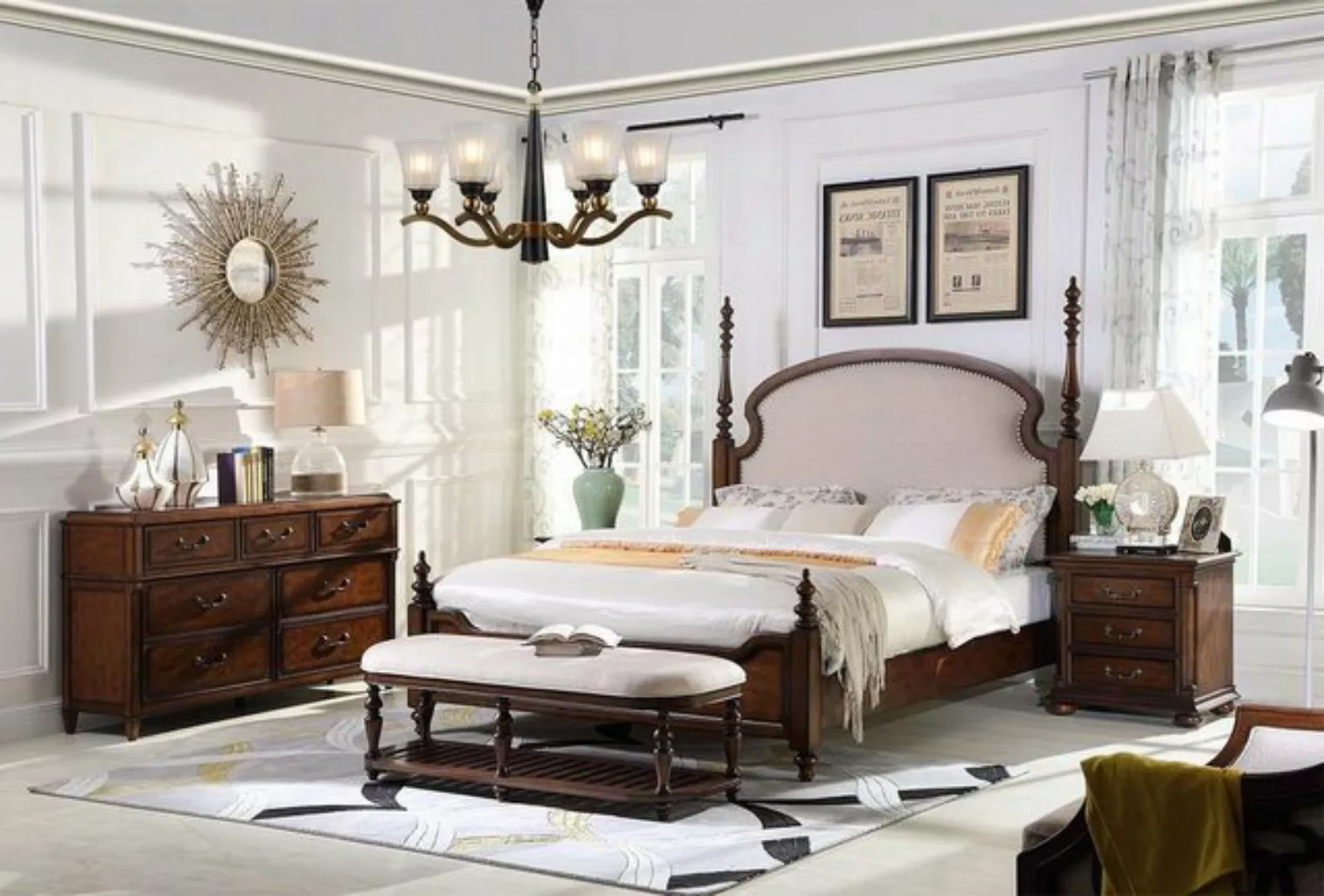JVmoebel Bett, Luxus Schlafzimmer Bett Polster Design 180x200cm Doppel Hote günstig online kaufen