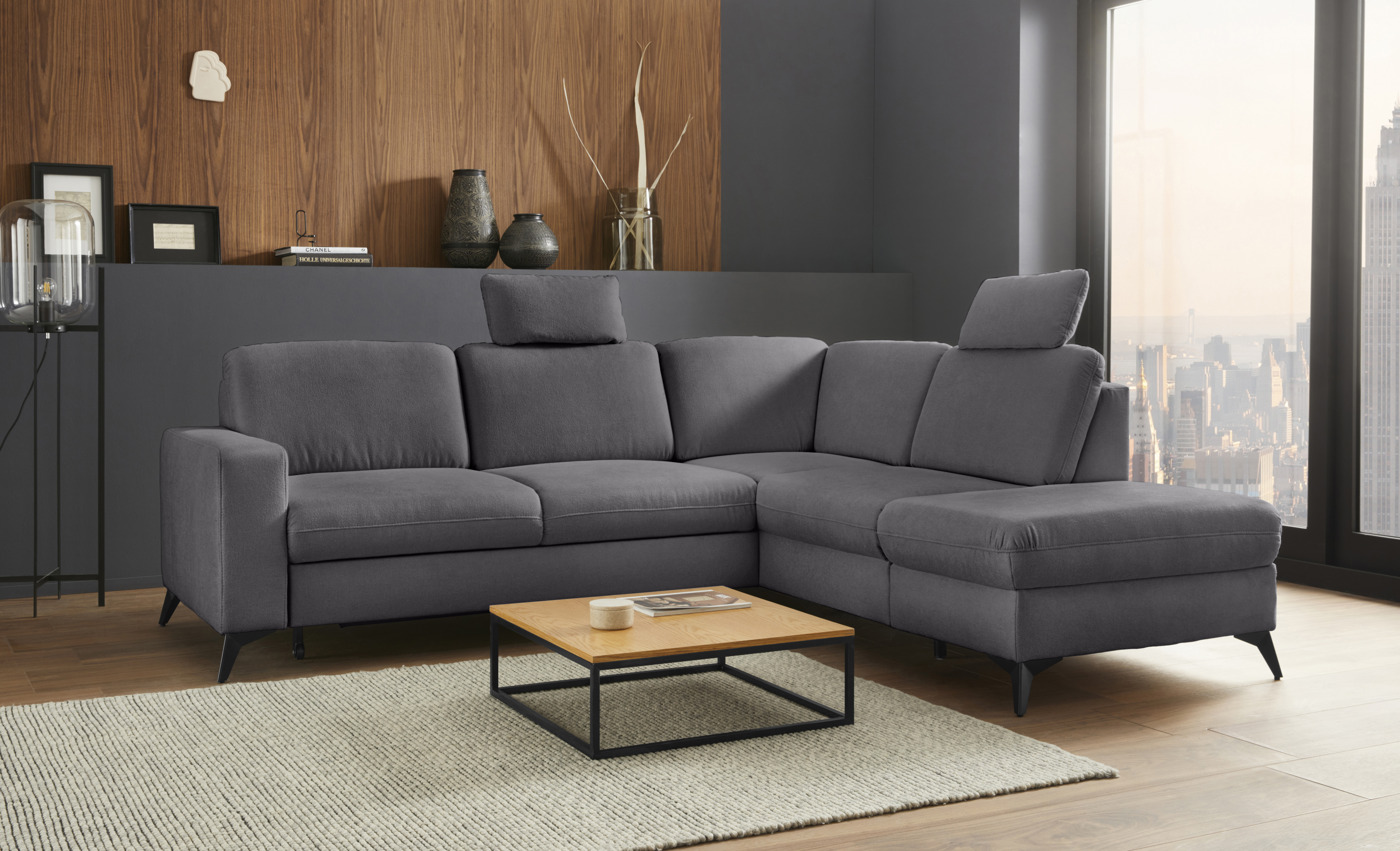 Places of Style Ecksofa "Lolland L-Form", Wahlweise mit Bettfunktion und St günstig online kaufen