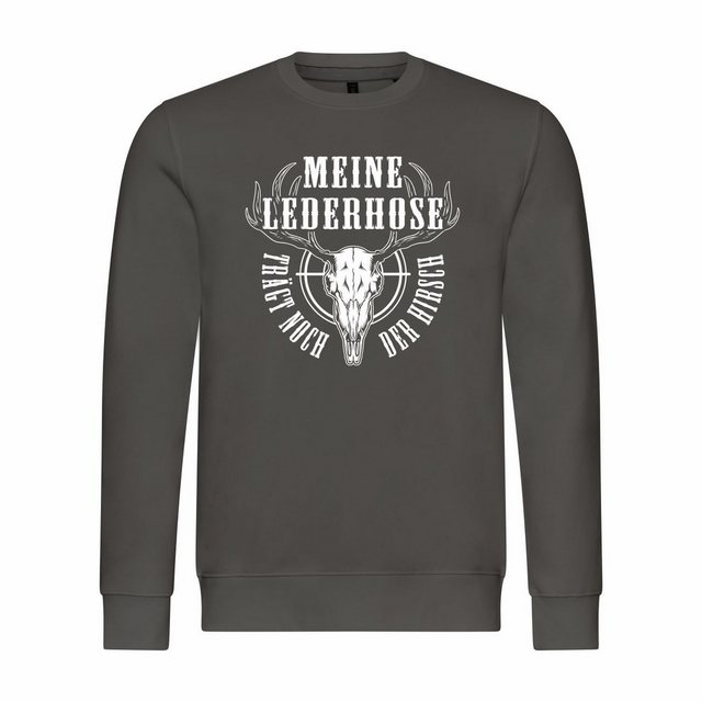 deinshirt Rundhalspullover Herren Pullover Meine Lederhose trägt noch der H günstig online kaufen